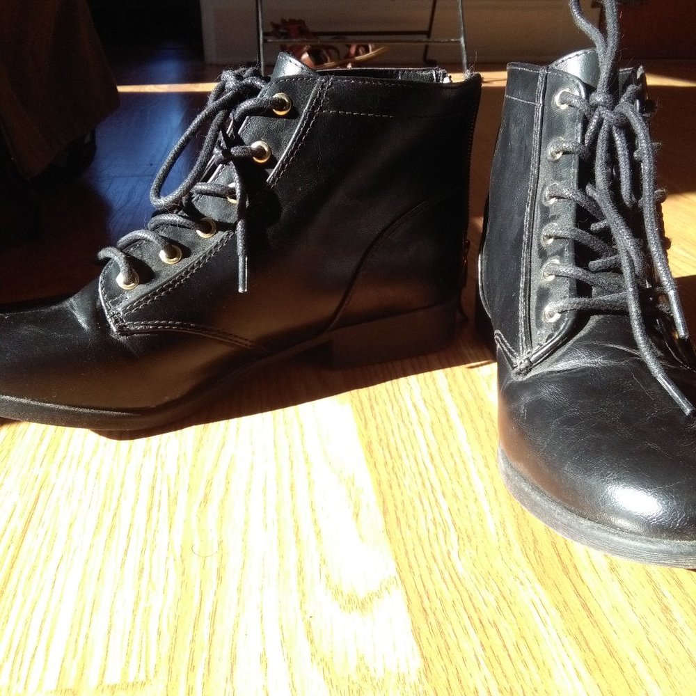 Call it Spring Black Leather Booties